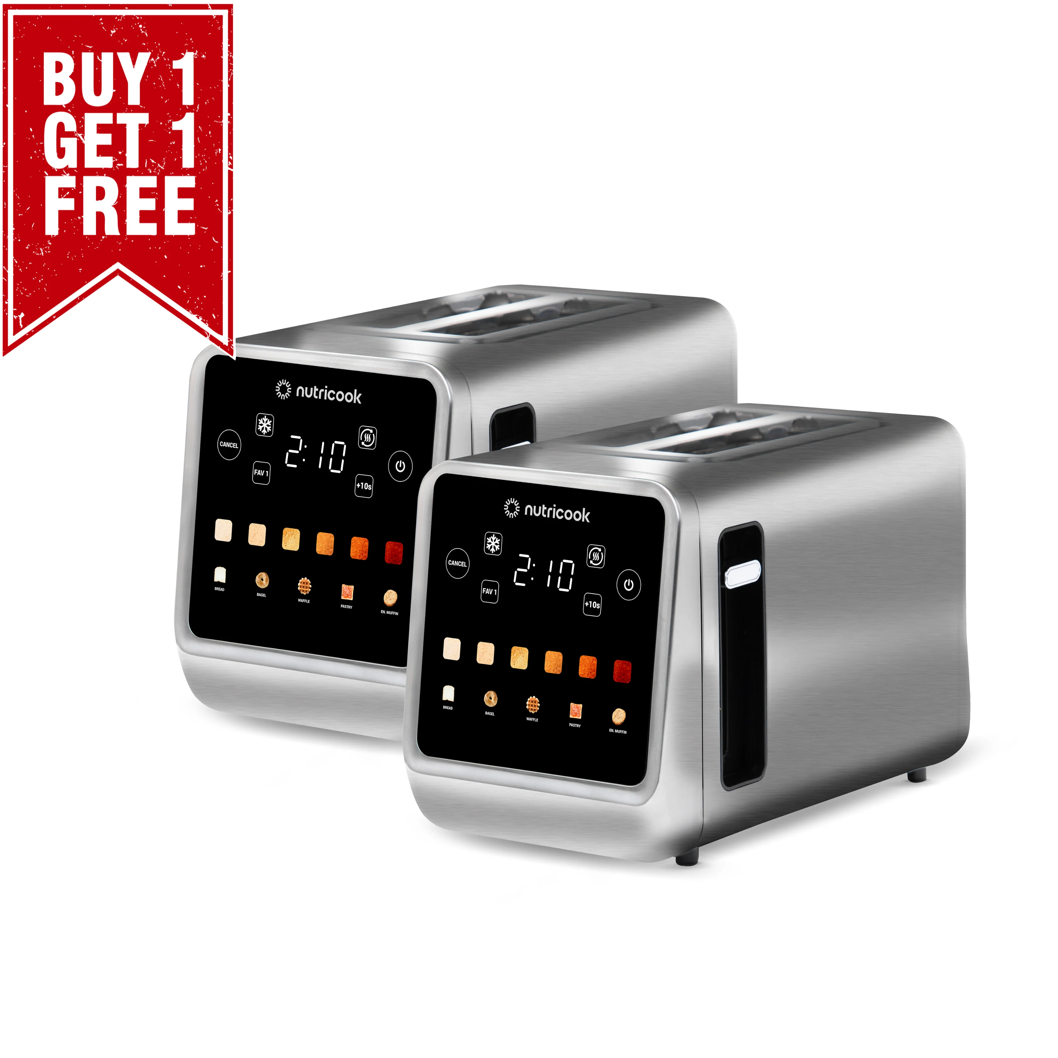 Toastie - 2 Slice Digital Toaster x 2